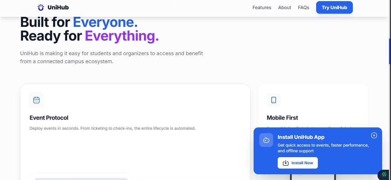 UniHub - Discover & Create University Events screenshot 2
