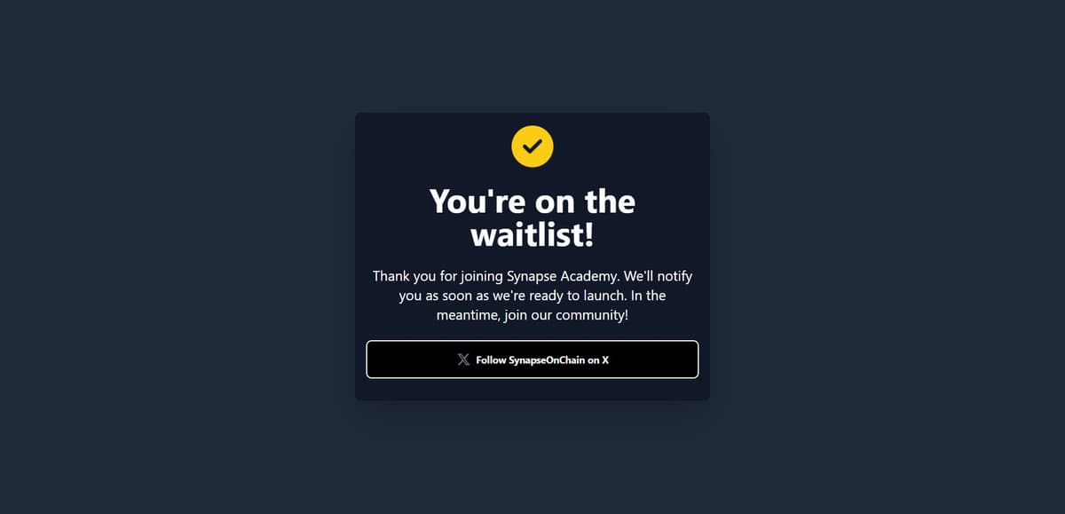 Synapse Academy Waitlist